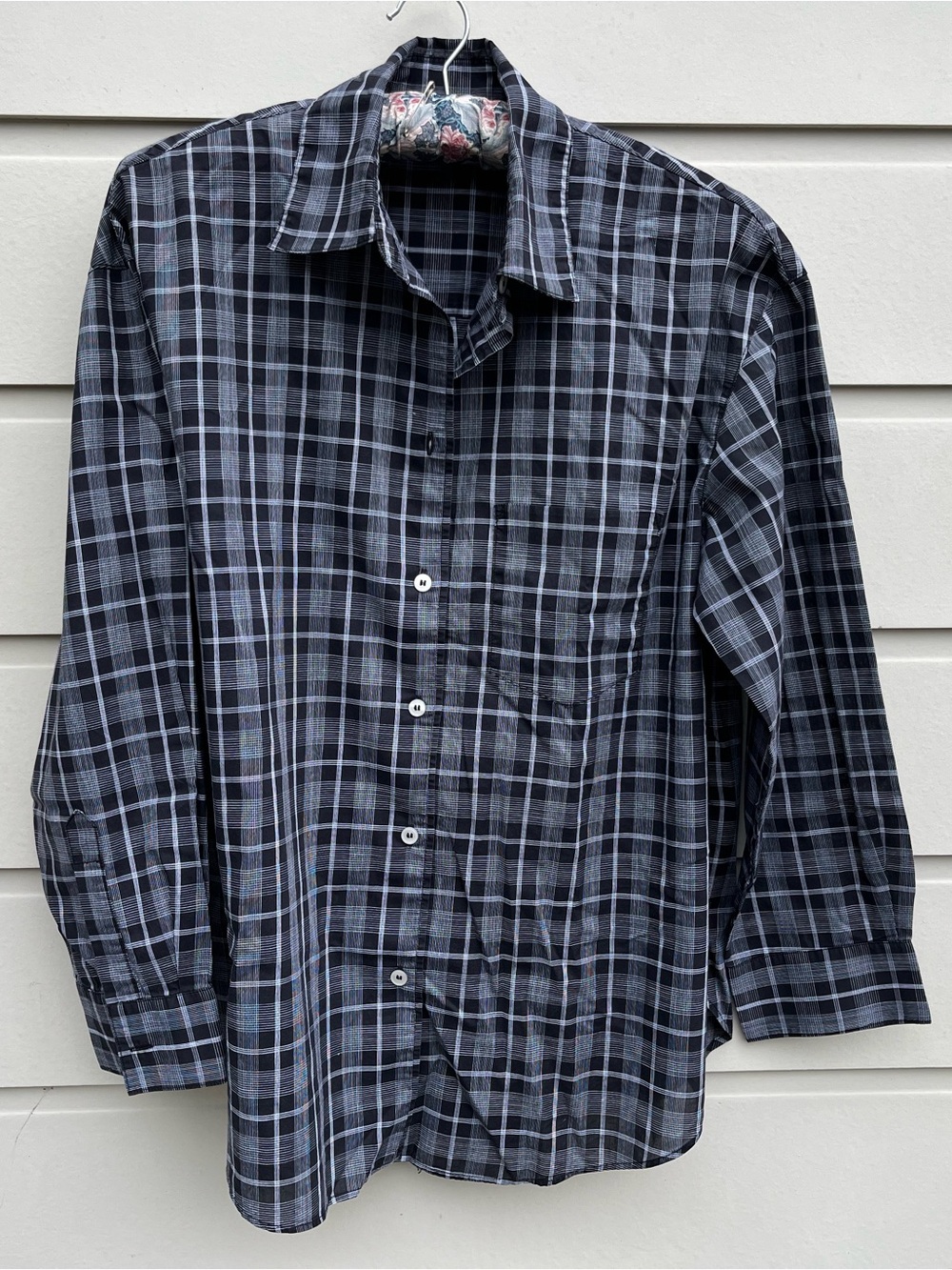 Massimo Dutti cotton Plaid Button-Up Shirt size M